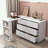 L Shaped Computer Desk with Drawers and Reversible Storage Cabinet