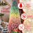 6Ft Rainbow Gradient Flocked PVC Christmas Tree-564925356