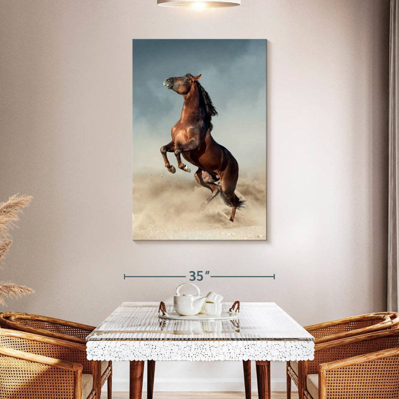 Cheval andalou brun Brampt, H 48 po x l 32 po