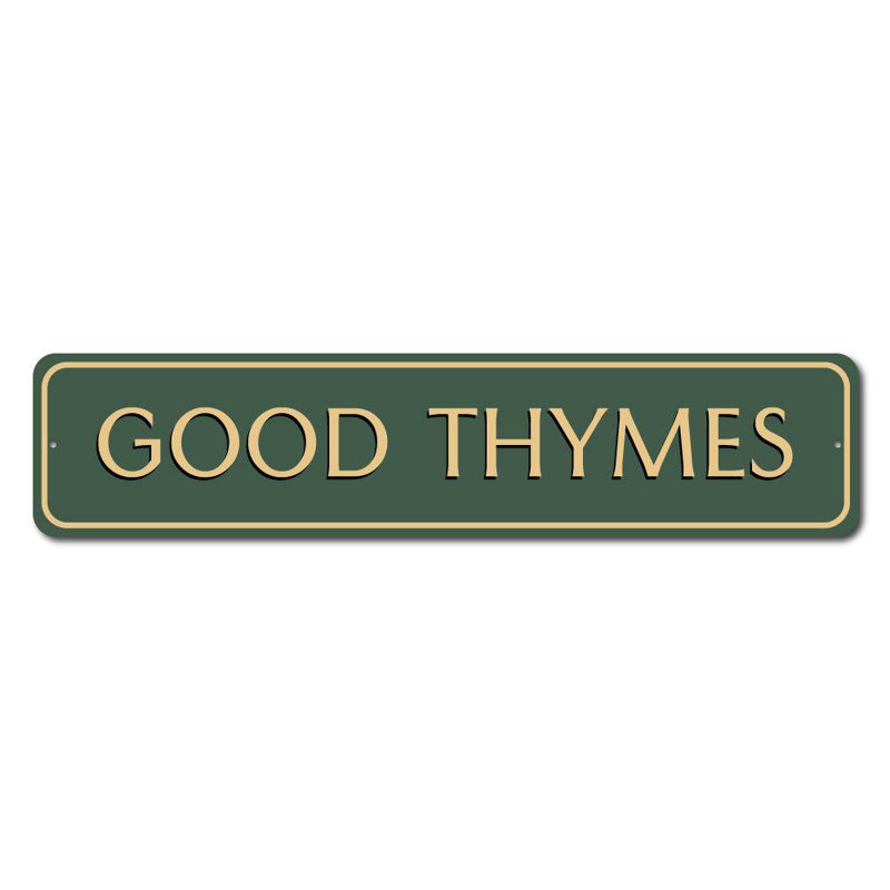 Plaque en aluminium Good Thym, H 4 po x l 18 po x P 0,04 po