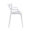 Chaise en plastique 4 pièces blanc-406593539