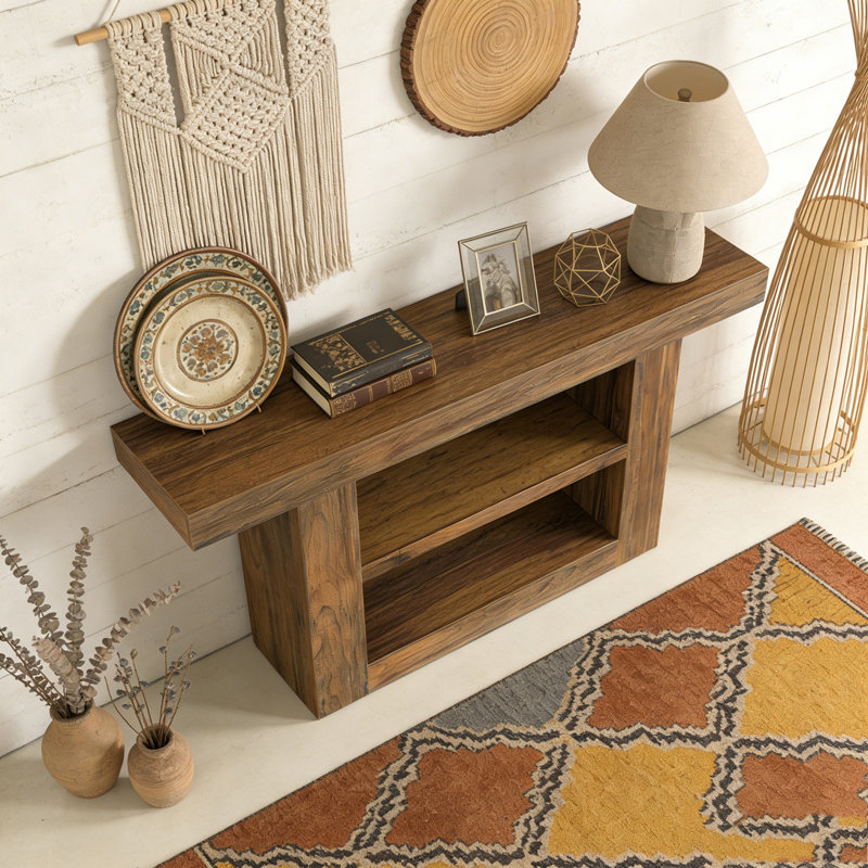 Farmhouse Entryway Console Table with U-Shaped Base