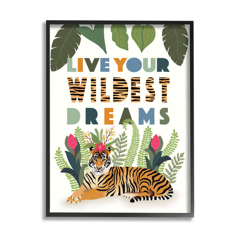 Live Your Wildest Dreams - impression, H 14 po x l 11 po x P 1,5 po, Giclée encadrée noir minuit