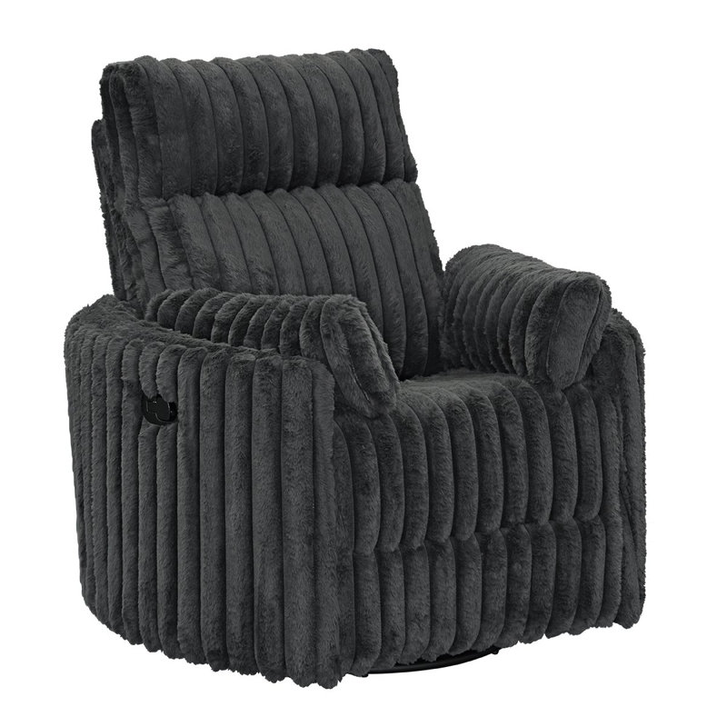 Fauteuil inclinable et pivotant Maureen, Gris foncé