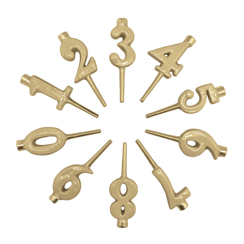 Gold Number Candle Holder Set