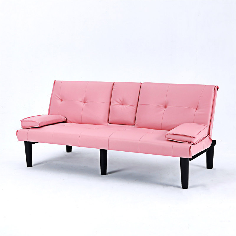 Canapé-lit multifonctionnel avec porte-gobelet, Rose