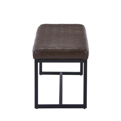Faux Leather Upholstered Bench