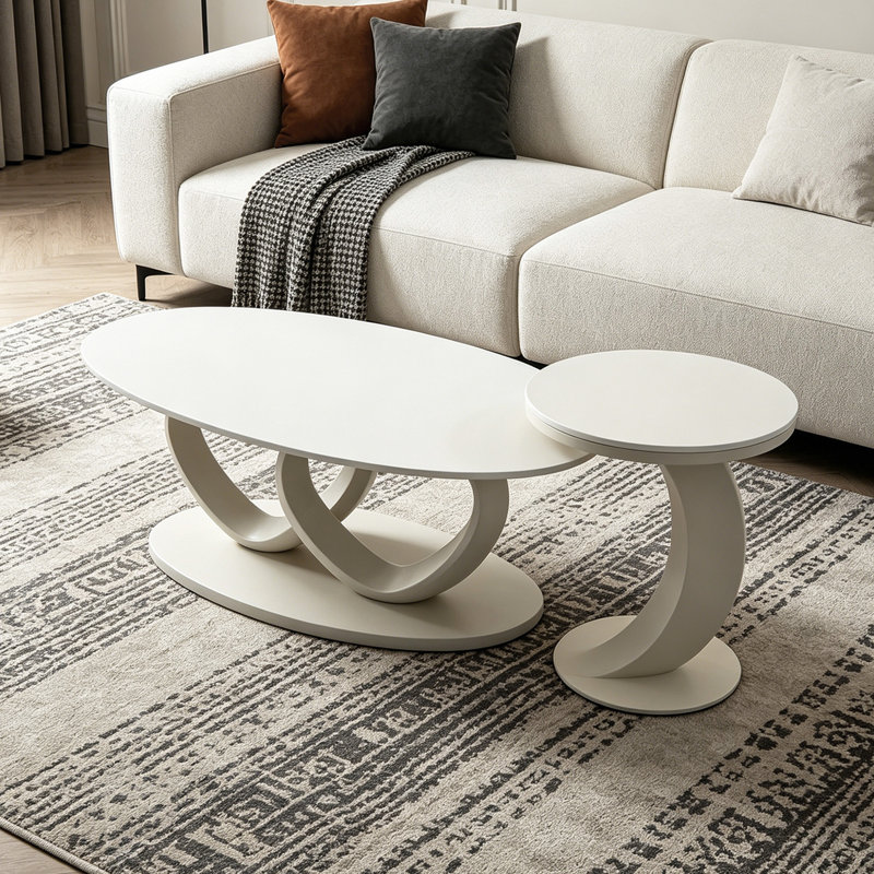 Table basse de salon Modern, 16.53" H x 51.18" W x 27.55" D