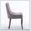 Chaise de salle à manger Ultra Side avec tissu épais, dossier haut et rivets décoratifs pour un confort élégant