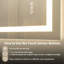 Miroir doré avec lumière DEL-1221251984