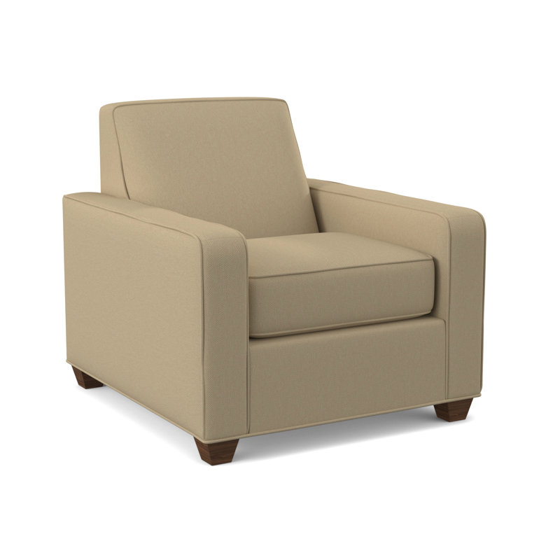 Avery Upholstered Armchair, Montana Walnut, Antic Sahara
