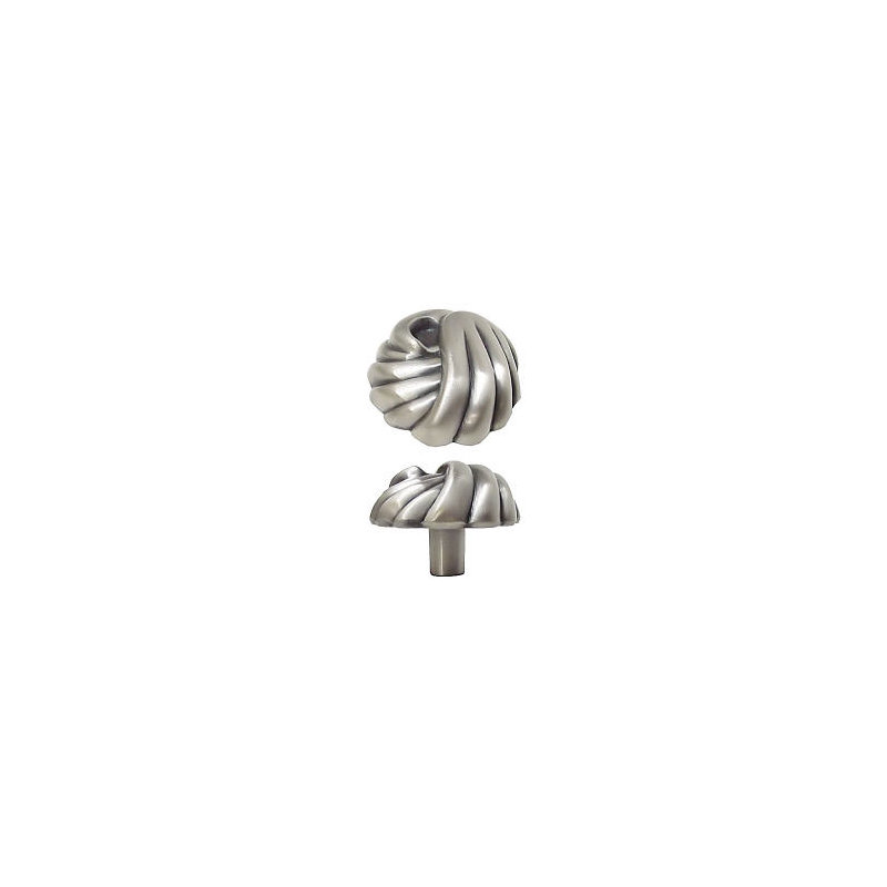 (5 Pack) 1-3/4 inch Knot Knob Brushed Satin Pewter