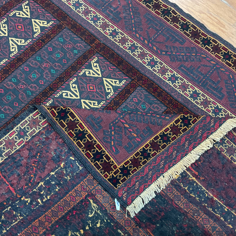 Laine soumak afghane tissée à la main Kilim