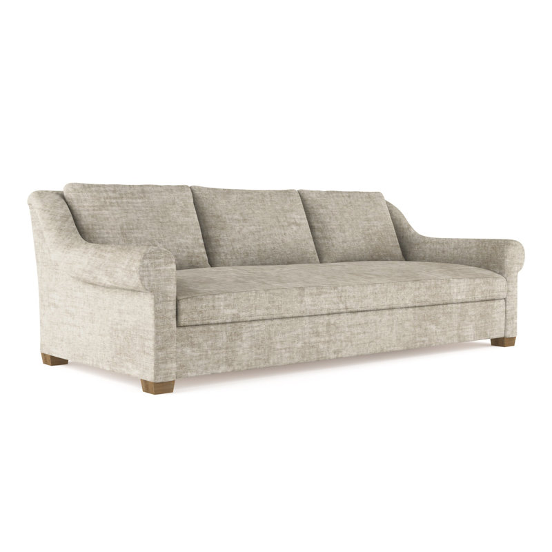 Canapé Thompson, H 32 po x l 108 po x P 46 po, Velours écrasé huître, Patiné