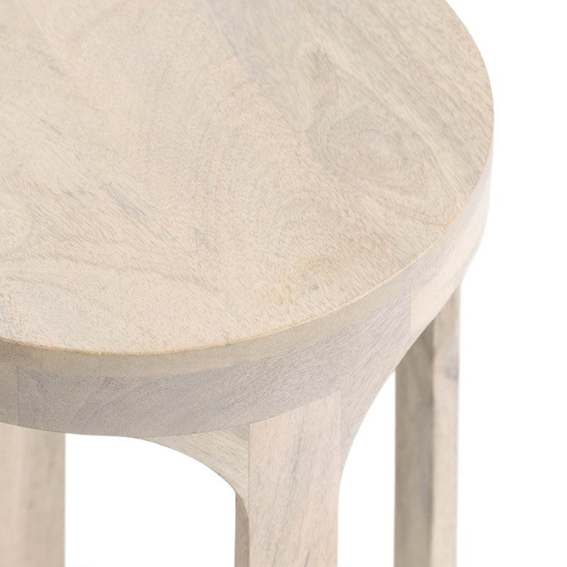 Chewelah Solid Wood End Table, White, 23" H x 12" W x 12" D