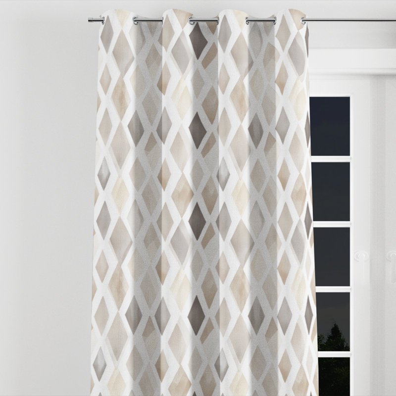 Rideau en velours Modern, L 52 po x L 63 po, Œillets argentés