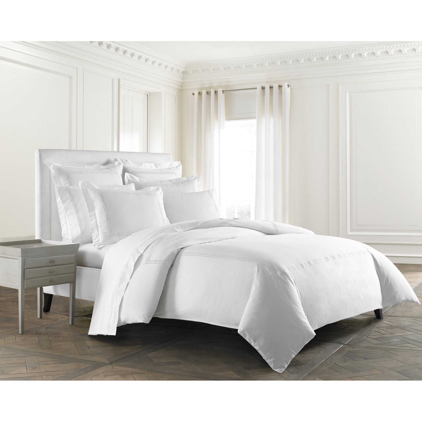 Norma Pillow Sham, Euro, White