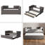 Lit de jour simple rembourré avec lit gigogne et 3 tiroirs de rangement, canapé-lit en tissu pour chambre d'amis, salon, structure de lit de jour moderne peu encombrante, pas de sommier tapissier nécessaire-963399082