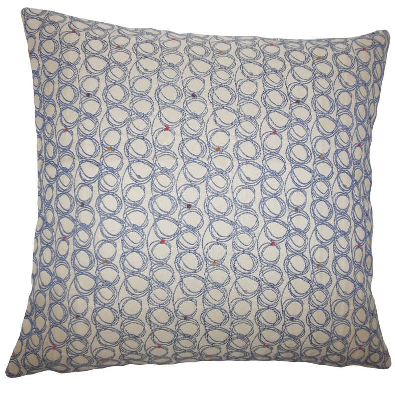 Coussin décoratif géométrique , Bleuet