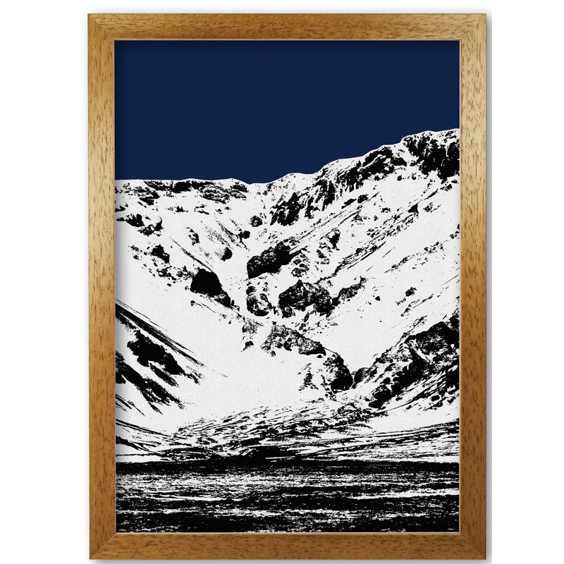 Blue Mountains II - Print, 60 cm H x 42 cm W x 5 cm D, Honey Oak Frame