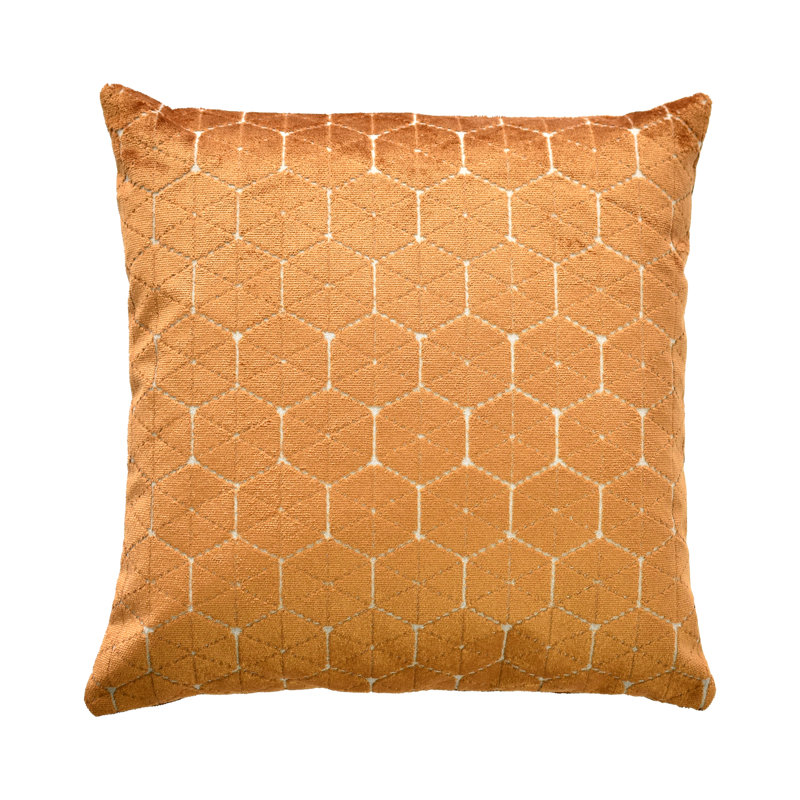Housse de coussin géométrique, Or, 20 po x 36 po