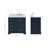 37'' Single Bathroom Vanity with Carrara Marble Top-93359256