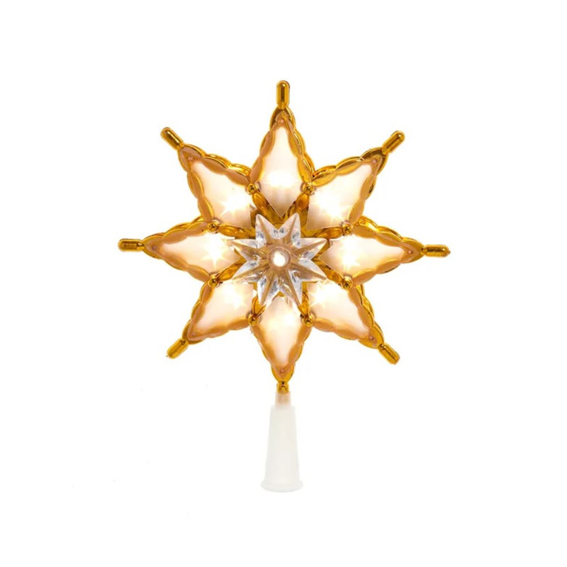 Décoration pour sommet de sapin étoile 10 points à 8 lumières DEL 10 "de Kurt Adle