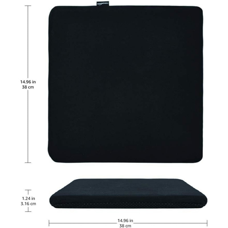 Brayden Studio Seat Cushion, Black