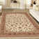 Tapis ivoire / brique Weisgerber