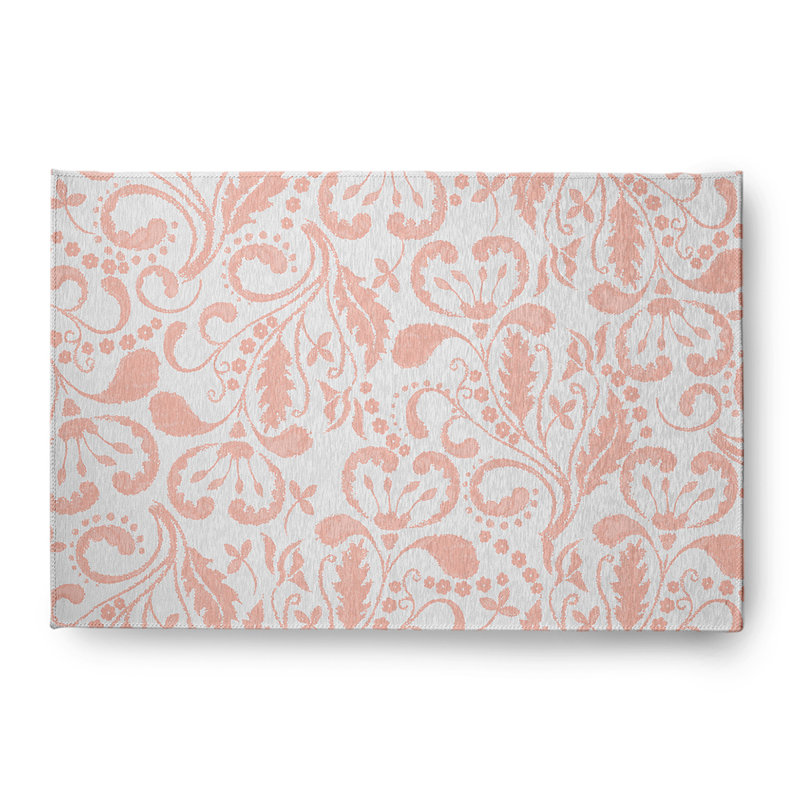 Chenille Floral Indoor Rug, Rectangle 4' x 6'