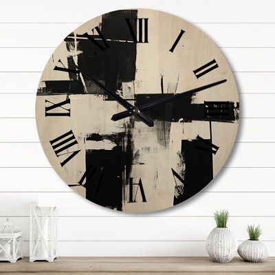 Horloge murale en bois massif Aneira