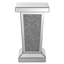 Table de bout en miroir avec incrustation de cristal, table d'appoint moderne, table d'appoint