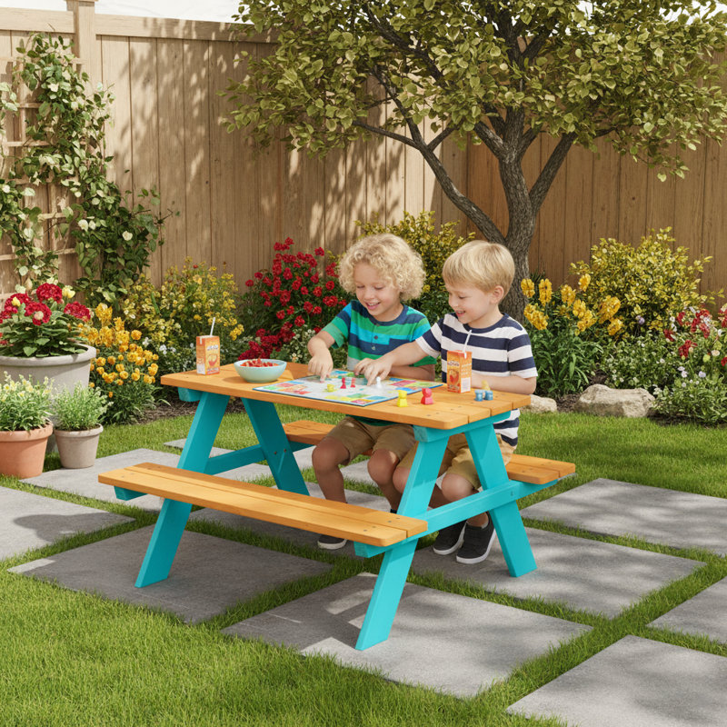 Ensemble de table de pique-nique et de banc pour enfants Teamson