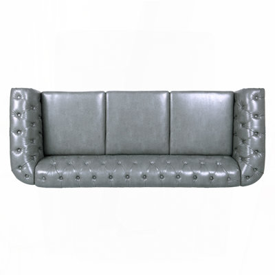 Deaneen 83.85'' Faux Leather Sofa
