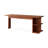 Reddish brown Rectangular Solid Wood with 3 drawers writing desk-816650757
