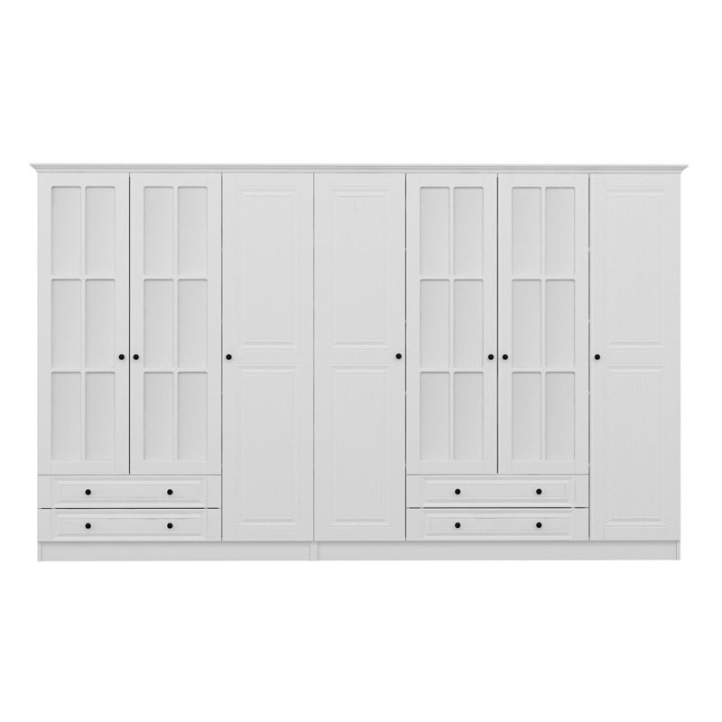 Elina Manufactured Wood Wardrobe, 235cm H x 315cm W x 52cm D