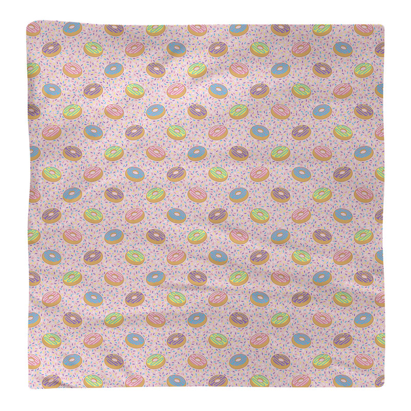 Serviette en coton à motif à coécrous, Rose / Mauve, H 0,1 po x l 10 po x P 10 po, Sergé de polyester