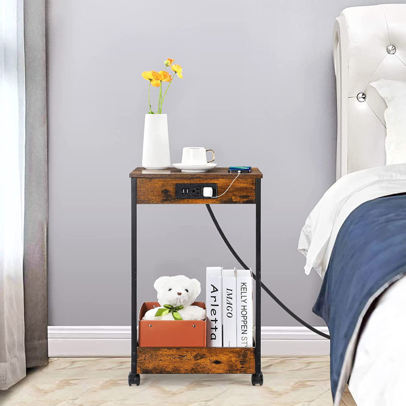 Yacout End Table and Built-In Outlets