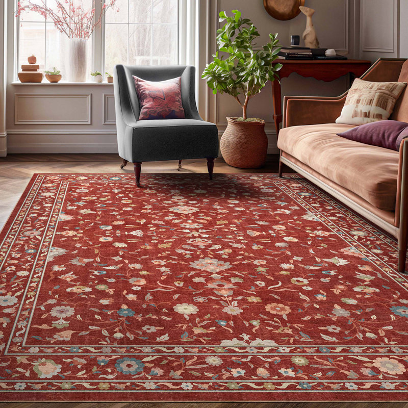 Tapis rouge Bungalow Bungalow Aylena Hereke, Rectangle 9 pi 10 po x 13 pi