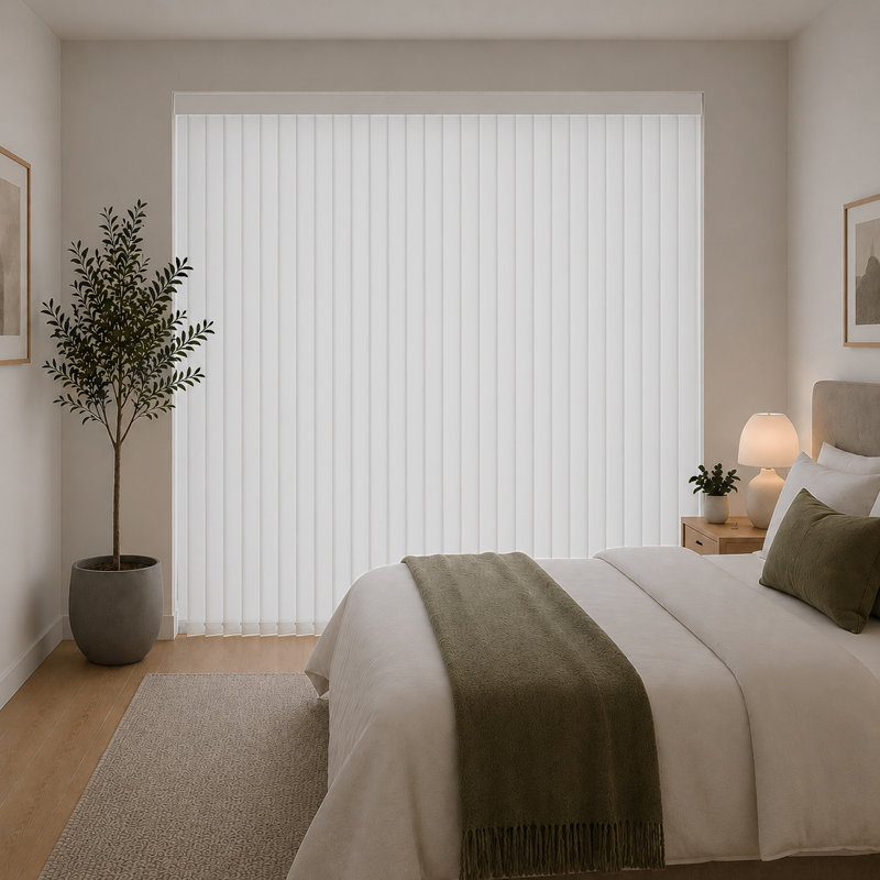Rideaux verticaux obscurcissant, White, 23 Panels, 15.75" W x 84" L
