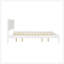 Lit plateforme très grand Mid-Century moderne en bois avec finition blanche