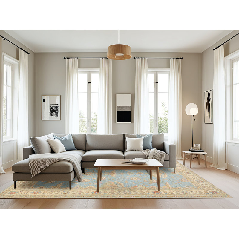 Tapis traditionnel mehroon/noir/bleu, Rectangle 8 pi x 12 pi