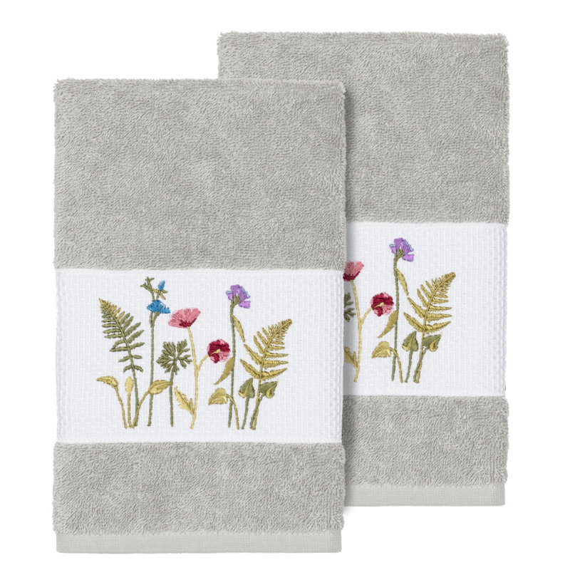 Serenity Turkish Cotton Hand Towel, Light Gray