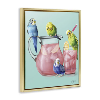 "Budgies & Pink Lemonade", art mural par Mehu Art