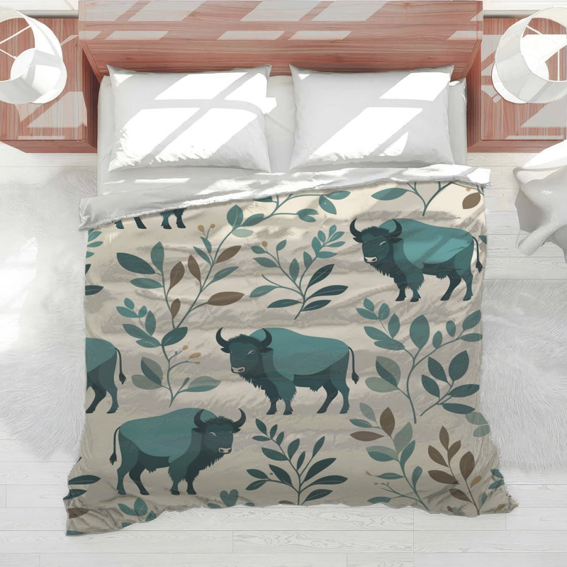 Buffalo And Leaves Comforter, King
