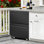 Réfrigérateur extérieur 24 po, 2 tiroirs, acier inoxydable noir, conception résistante aux intempéries