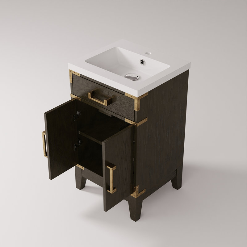 Meuble-lavabo simple avec plateau en acrylique
