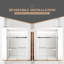 Porte de douche sans cadre l 56 "-60" x H 70 "