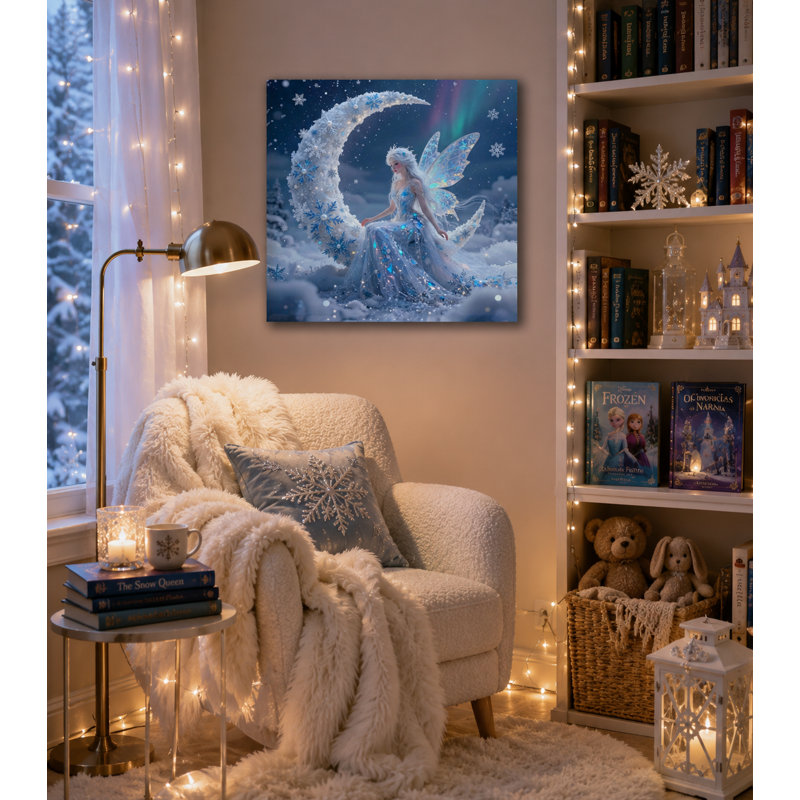 Art mural sur toile Frost Moon Fairy, L 30 po x H 30 po x P 1,5 po