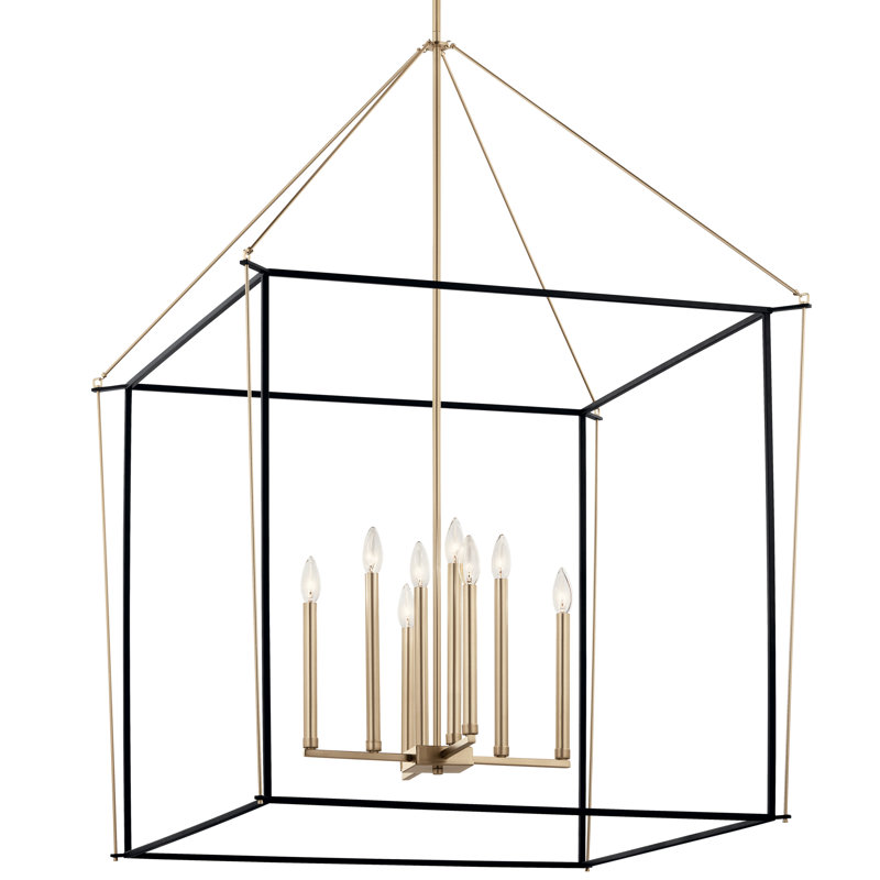 - Luminaire suspendu, Bronze, H 90,25 po x l 34,75 po x P 5,25 po